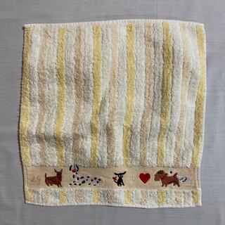 ルルギネス(LULU GUINNESS)のルルギネス　タオルハンカチ　中古品　犬刺繍　#1465(ハンカチ)