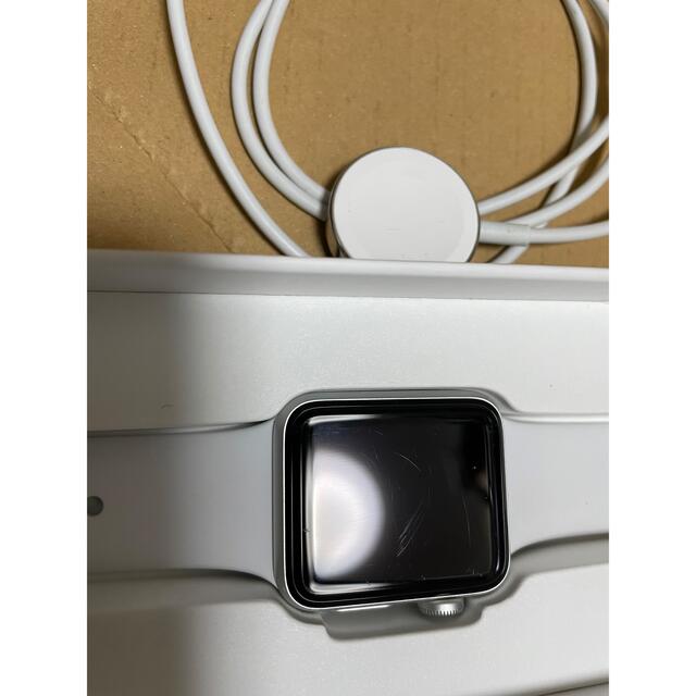 Apple Watch(アップルウォッチ)のApple Watch Series3 38mm アルミ GPS シルバー スマホ/家電/カメラのスマートフォン/携帯電話(その他)の商品写真