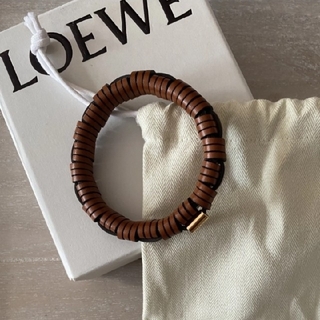 LOEWE - LOEWE ロエベ バングル ブレスレット 真鍮＆カーフウーブン 
