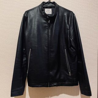 コーエン(coen)の【美品】コーエン　ジャケット　Lサイズ　フェイクレザー　黒(レザージャケット)