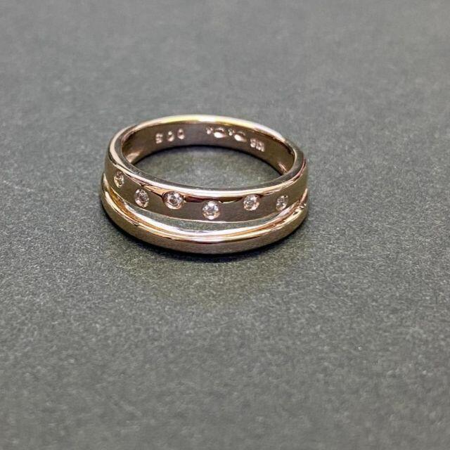 K18ピンクゴールド ダイヤ リング　D0.05ct　指輪　K18PG レディースのアクセサリー(リング(指輪))の商品写真