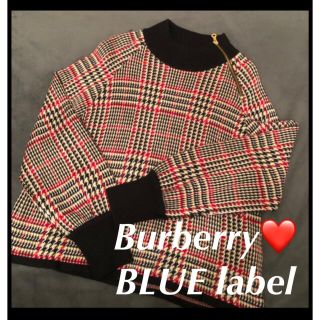 バーバリーブルーレーベル(BURBERRY BLUE LABEL)のバーバリーBurberry❤️ブルーレーベルチェックニット(ニット/セーター)