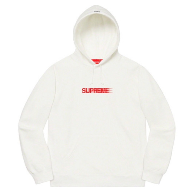 メンズsupreme シュプリーム モーション ロゴ パーカー フーディ M 白