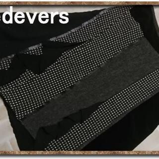 クレデヴェール(cledevers)のクレデヴェール　切替スカート　黒(ひざ丈スカート)