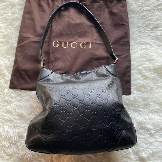 Gucci(グッチ)の保存袋付✨　グッチ　GG柄　グッチシマ　ワンショルダー　シルバー金具　型押し レディースのバッグ(ショルダーバッグ)の商品写真