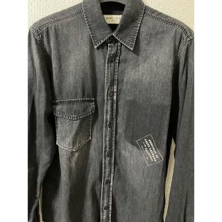 サンローラン(Saint Laurent)のSaint Laurent サンローラン　ブラックデニムシャツ(シャツ)