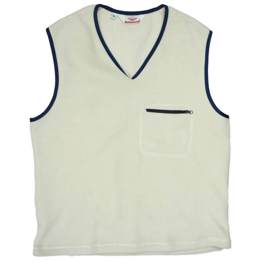 Battenwear バテンウェア アメリカ製 LODGE VEST フリースVネックベスト FW15205A S IVORY ジレ プルオーバー トップス【Battenwear】