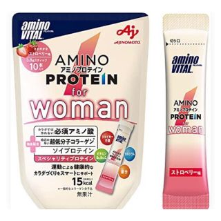 アジノモト(味の素)のアミノバイタル プロテインfor woman ストロベリー味 2袋セット【新品】(プロテイン)