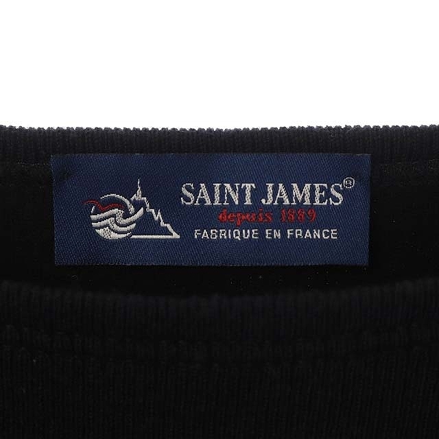 SAINT JAMES(セントジェームス)のセントジェームス SAINT JAMES ニット カットソー 長袖 裏起毛 黒 メンズのトップス(ニット/セーター)の商品写真