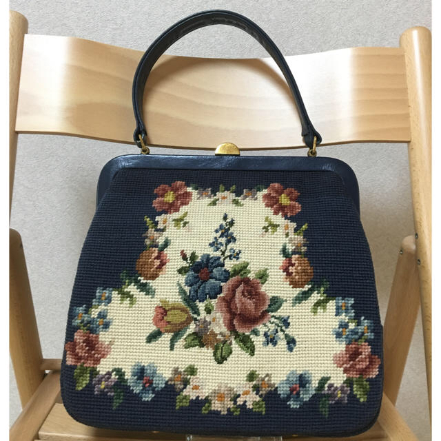 プチポワン 刺繍アンティークバッグ プチポワン 刺繍アンティークバッグ