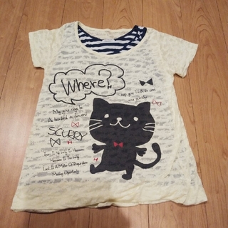 ハニーズ(HONEYS)のハニーズ　猫　Tシャツ　Ｌ(Tシャツ(半袖/袖なし))