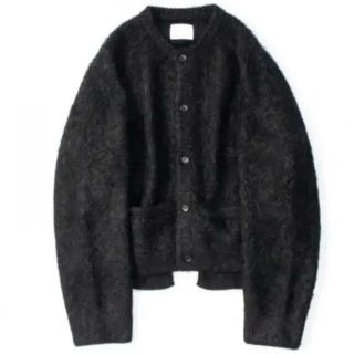 サンシー(SUNSEA)のstein 20AW KID MOHAIR CARDIGAN black M(カーディガン)