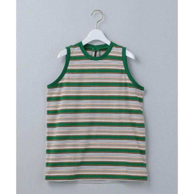 COTTON MULTI BORDER NO SLEEVE T-SHIRT