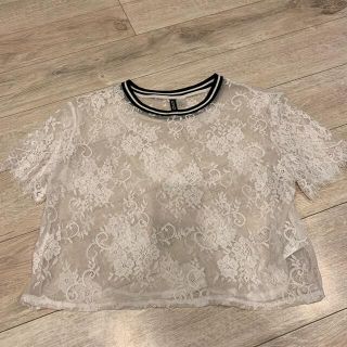 エイチアンドエム(H&M)のH&M レディースレースシャツ(Tシャツ(半袖/袖なし))