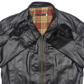 イタリア製 レザージャケット ブルゾン ジャンパー 本革 メンズ TY1498-