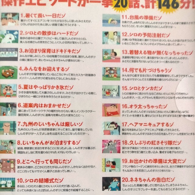 しげこ様専用 クレヨンしんちゃんDVD イッキ見20 3枚セット アニメ