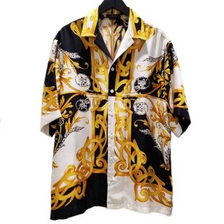 ヴェルサーチ(VERSACE)のヴェルサーチ VERSACE オープンカラーシャツ 半袖シャツ メンズ【中古】(シャツ)