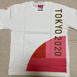 東京2020 ユニセックス　Tシャツ　桜　半袖　白　Lサイズ　3300円の品