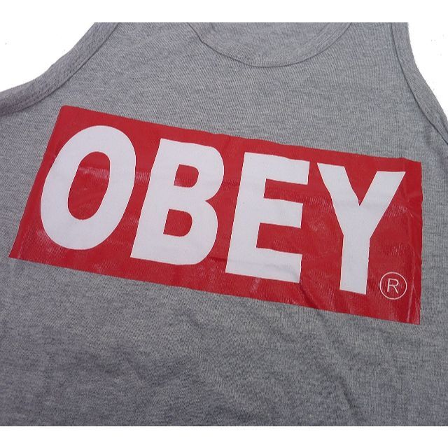 OBEY(オベイ)のOBEY オベイ ブランドロゴ タンクトップ グレー XL メンズのトップス(タンクトップ)の商品写真