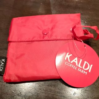 カルディ(KALDI)のKALDI　エコバッグ　レッド(エコバッグ)