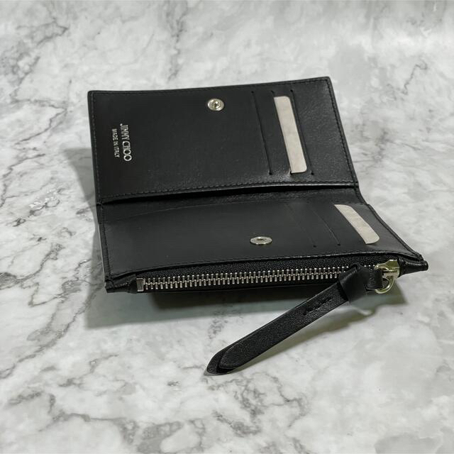 新品】ジミーチュウ二つ折り財布 2021年 レディース黒 本革 新品】ジミーチュウ二つ折り財布 2021年 レディース黒 本革