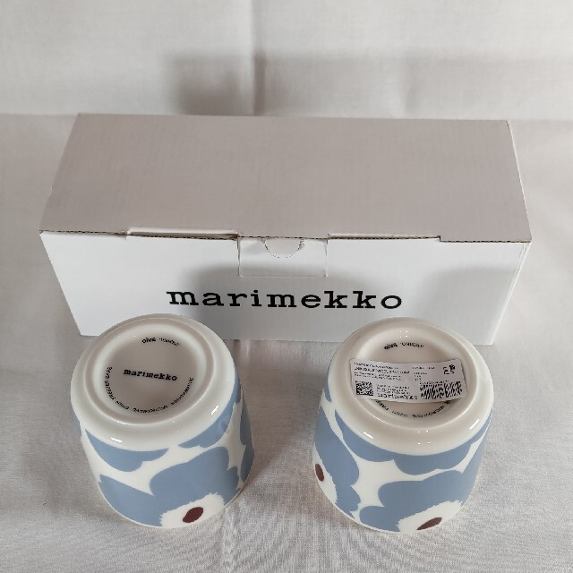 marimekko(マリメッコ)のマリメッコ　ウニッコ　ラテマグ　ブルーグレー　２個セット インテリア/住まい/日用品のキッチン/食器(食器)の商品写真