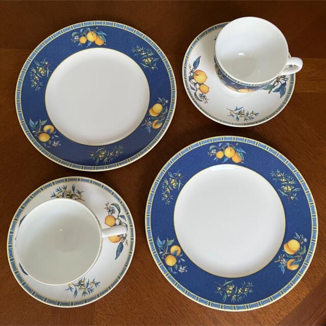 WEDGWOOD - 【美品】ウェッジウッド☆シトロン☆トリオ ペアの WEDGWOOD - 【美品】ウェッジウッド☆シトロン☆トリオ ペアの