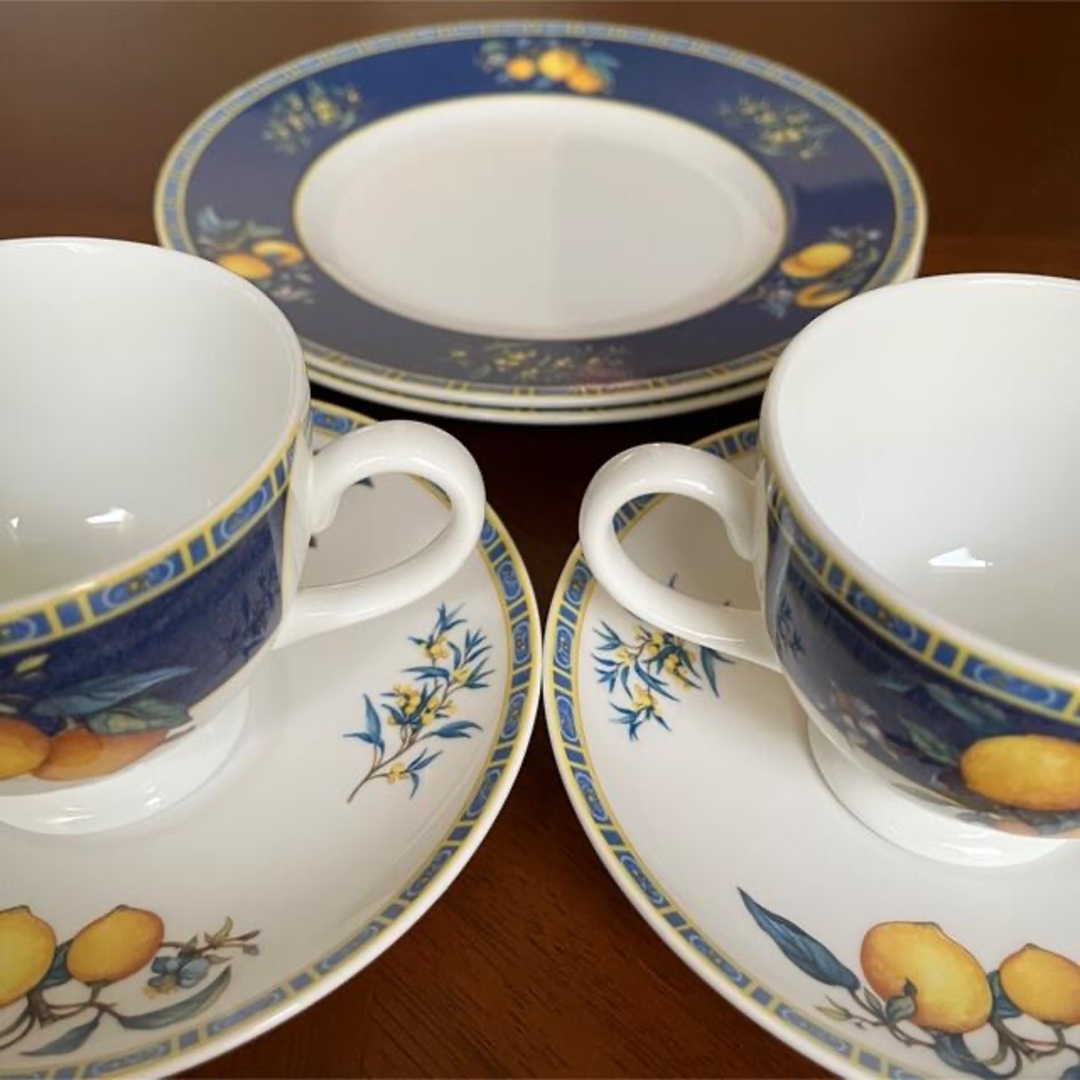 WEDGWOOD - 【美品】ウェッジウッド☆シトロン☆トリオ ペアの WEDGWOOD - 【美品】ウェッジウッド☆シトロン☆トリオ ペアの