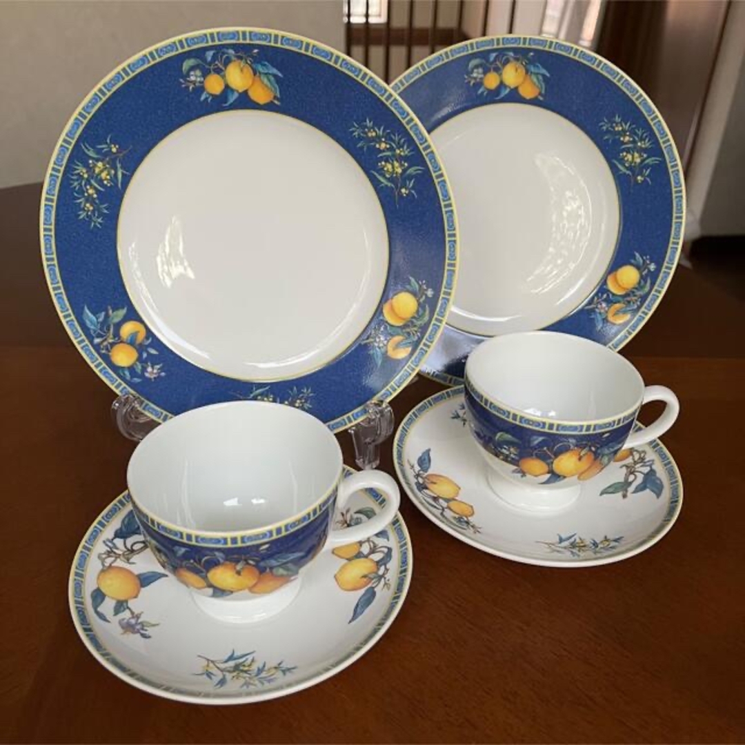 WEDGWOOD - 【美品】ウェッジウッド☆シトロン☆トリオ ペアの WEDGWOOD - 【美品】ウェッジウッド☆シトロン☆トリオ ペアの