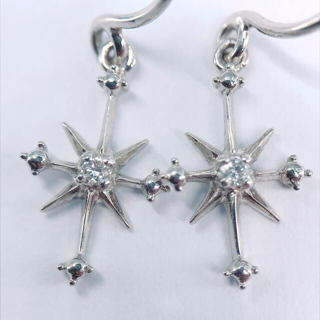 スタージュエリー クロッシング k18WG ダイヤモンド0.2ctアクセサリー