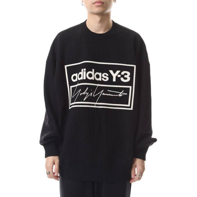 y-3 ワイスリー　Tech knit Crew Sweater Black