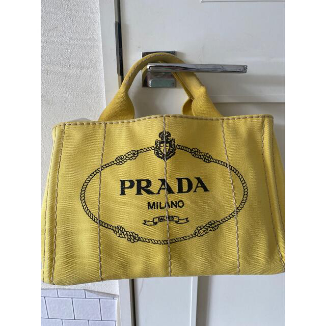 ☆PRADAカナパ Sサイズ☆プラダ イエロー ショルダー トートバッグ www