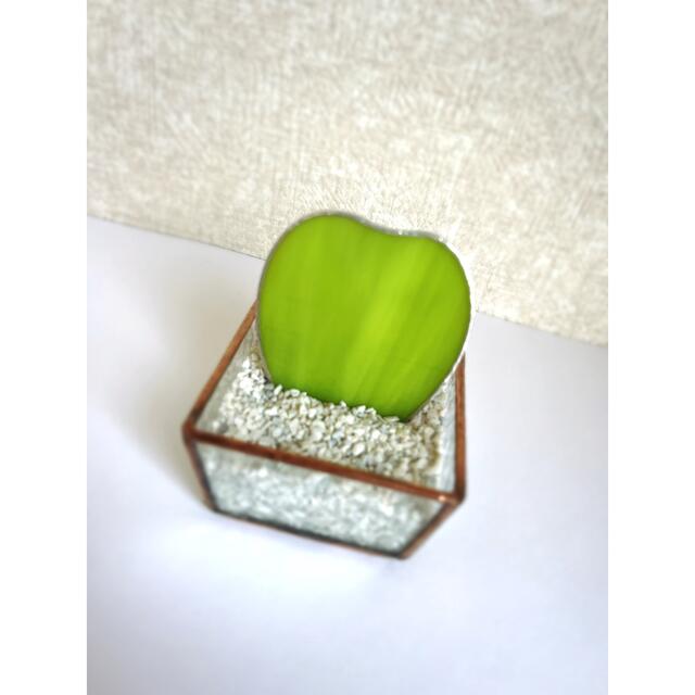 mimibaton ステンドグラス♡ハートのサボテン♡