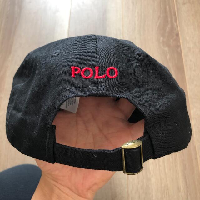 POLO RALPH LAUREN(ポロラルフローレン)のPOLO ラルフローレンキャップ RALPH LAUREN ブラック ロゴ刺繍 レディースの帽子(キャップ)の商品写真