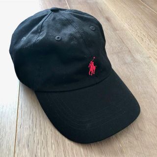 ポロラルフローレン(POLO RALPH LAUREN)のPOLO ラルフローレンキャップ RALPH LAUREN ブラック ロゴ刺繍(キャップ)