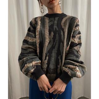 アメリヴィンテージ(Ameri VINTAGE)のUND MARBLE JACQUARD KNIT(ニット/セーター)