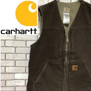 カーハート(carhartt)の希少 カーハート 革タグロゴ 【ハリー様専用】ブラウン メキシコ製 90s(ベスト)