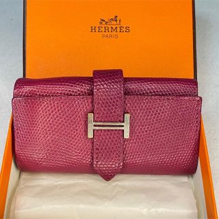 エルメス(Hermes)のぷりん様専用　箱無し正規品☆エルメス ベアン リザード キーケース パープル系 (キーケース)