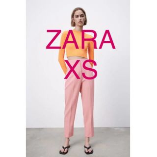 ザラ(ZARA)のZARA  テーパードパンツ　ピンク(カジュアルパンツ)