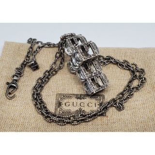 【超レア 訳あり廃盤美品】GUCCI ネックレス Gキューブ クロス