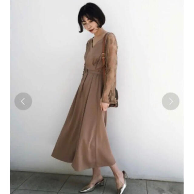 ロングドレスお値下げ中アメリヴィンテージ lace sleeve refined dress