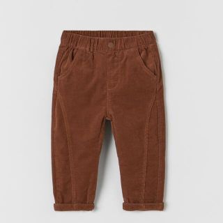 ザラキッズ(ZARA KIDS)のZARA baby コーデュロイパンツ テラコッタ 9-12M 80サイズ(パンツ)