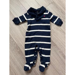 ラルフローレン(Ralph Lauren)のラルフローレン ロンパース 6M 70 ボーダー ベビー服(ロンパース)