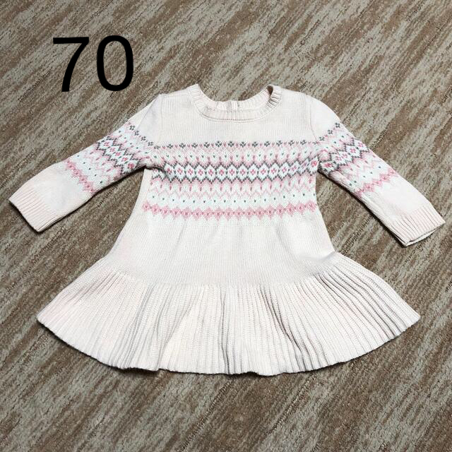 babyGAP(ベビーギャップ)のbaby GAP ニットワンピース　70 キッズ/ベビー/マタニティのベビー服(~85cm)(ワンピース)の商品写真