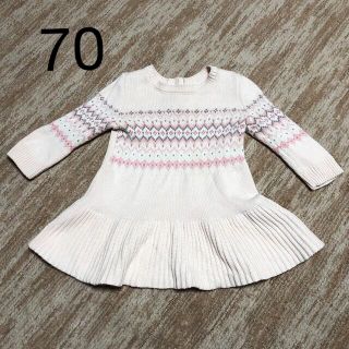 ベビーギャップ(babyGAP)のbaby GAP ニットワンピース　70(ワンピース)