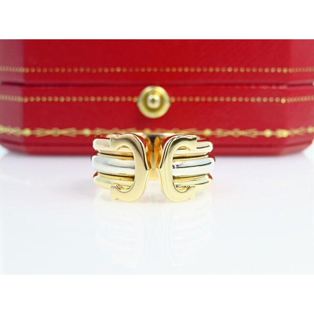 Cartier(カルティエ)の【美品】Cartier カルティエ 750スリーカラー 2Cリング #52 レディースのアクセサリー(リング(指輪))の商品写真