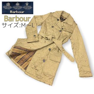 バーブァー(Barbour)のBarbour バブアー 希少 キルティング トレンチコート M〜L ブラウン(トレンチコート)