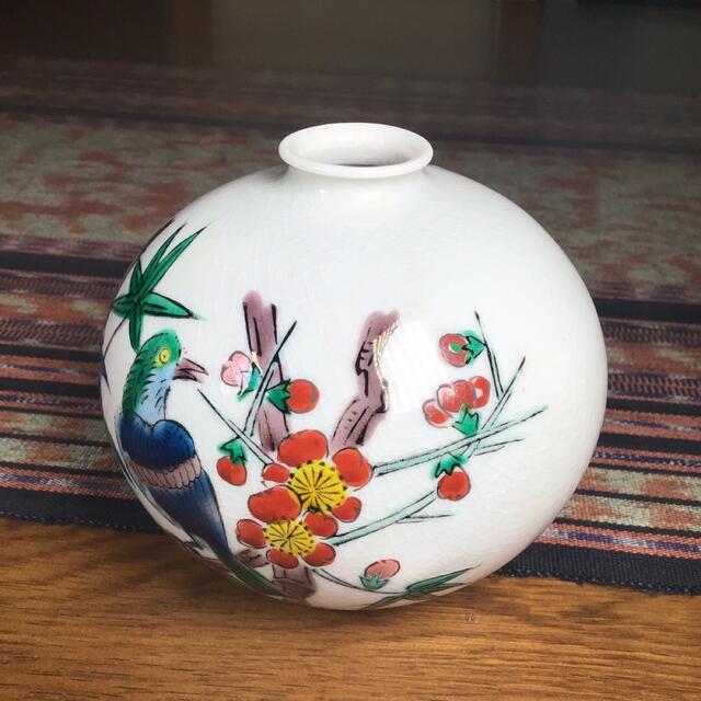 九谷焼・一輪挿し花瓶 (九谷焼 一輪挿し 赤絵 米久和彦 花瓶 九谷焼・一輪挿し花瓶 (九谷焼 一輪挿し 赤絵 米久和彦 花瓶