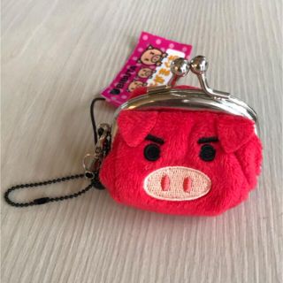 豊天商店 - 【タグ付き新品未使用】豊天商店♡可愛いブタさん🐷プチがまぐち🐽ストラップ付き