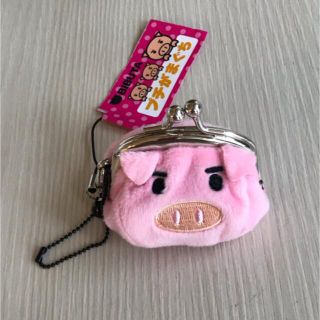 【タグ付き新品未使用】豊天商店🐷可愛いブタさん🐷プチがまぐち♡ストラップ付き